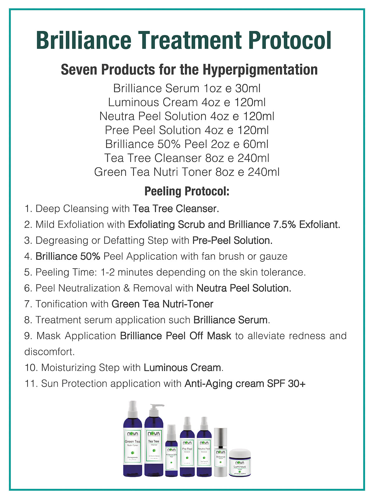 Brilliance Back Bar kit 7 products (Hyperpigmentation) - Nova Skin Medidermik