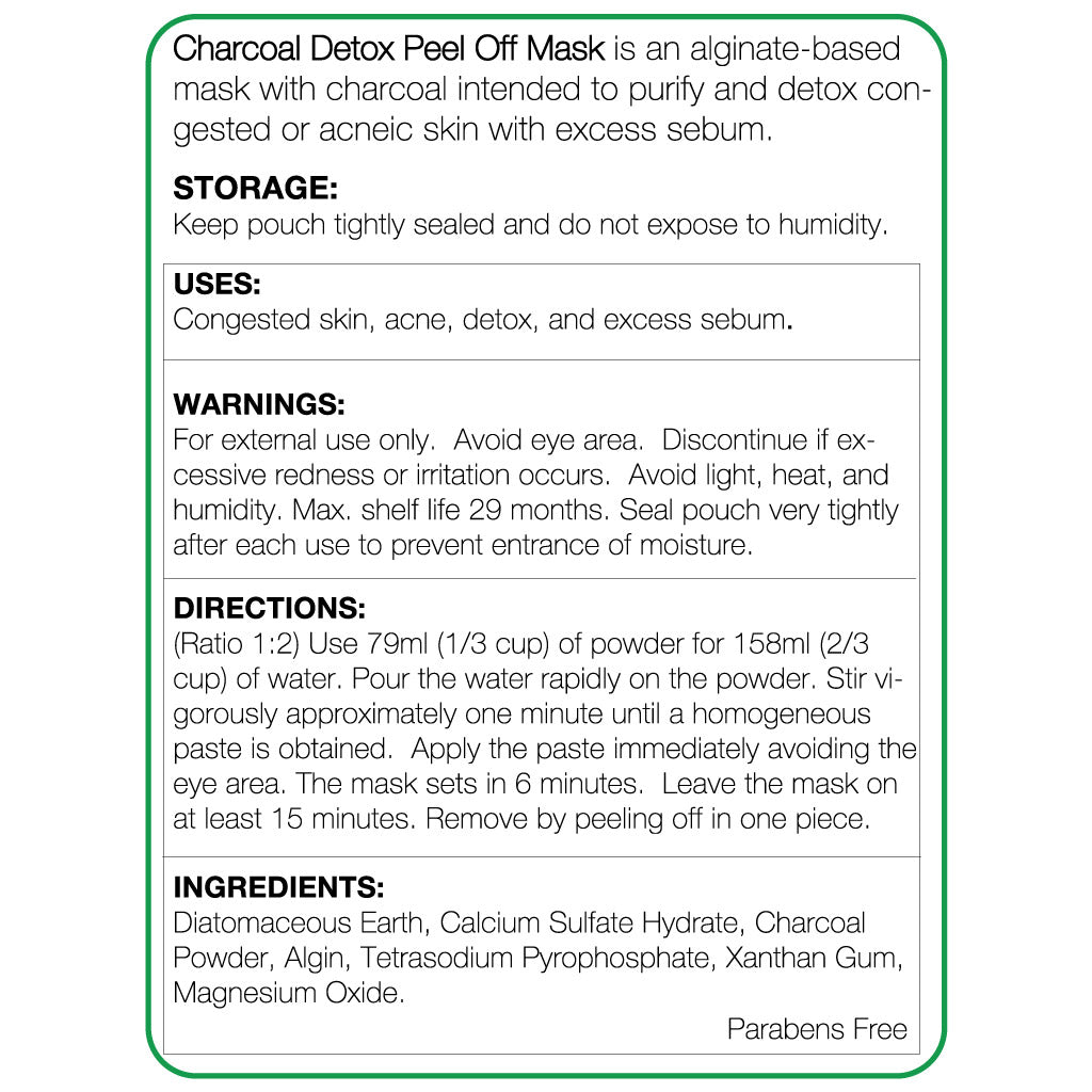 Charcoal Detox Peel-Off Mask 20oz