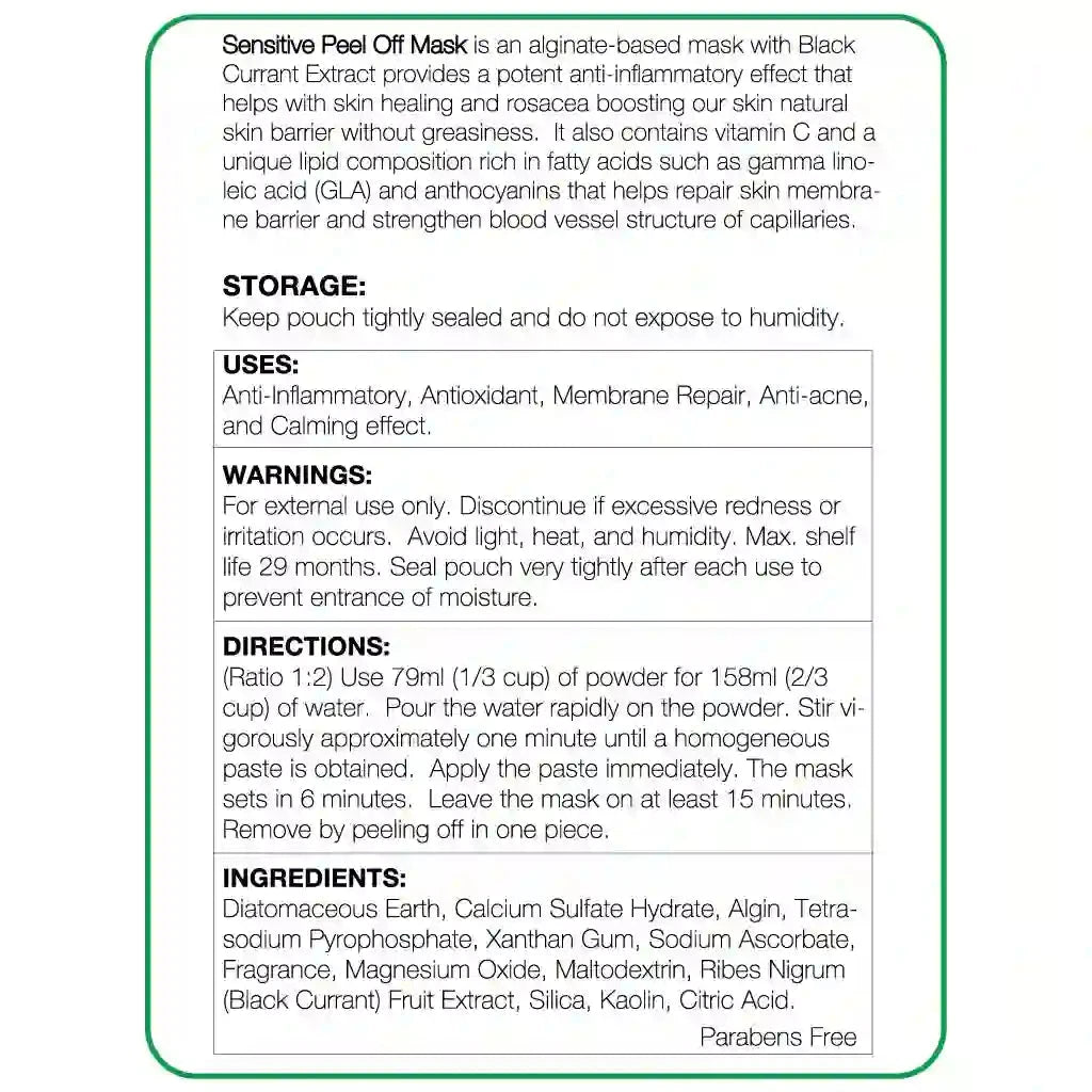 Sensitive Peel-Off Mask 20oz