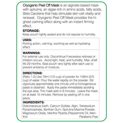 Cryogenic (Spirulina) Peel-Off Mask 20oz - Nova Skin Medidermik
