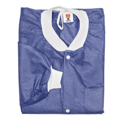 Folded purple shirt with white collar and buttons on a white background medium