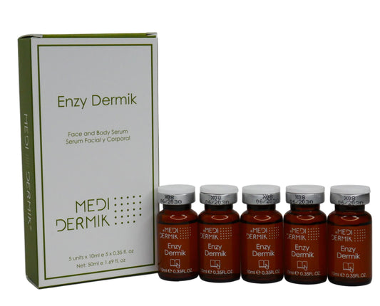 MEDI-DERMIK Enzy Dermik skincare product packaging on a white background