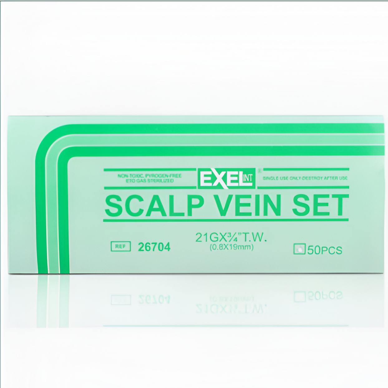 Box of EXEL Scalp Set on a white background