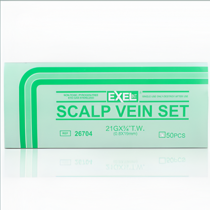 Box of EXEL Scalp Set on a white background