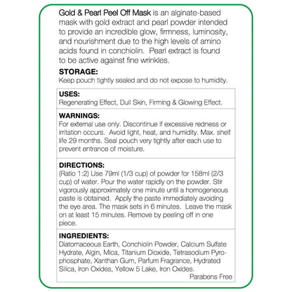 Gold & Pearl Peel-Off Mask 20oz - Nova Skin Medidermik