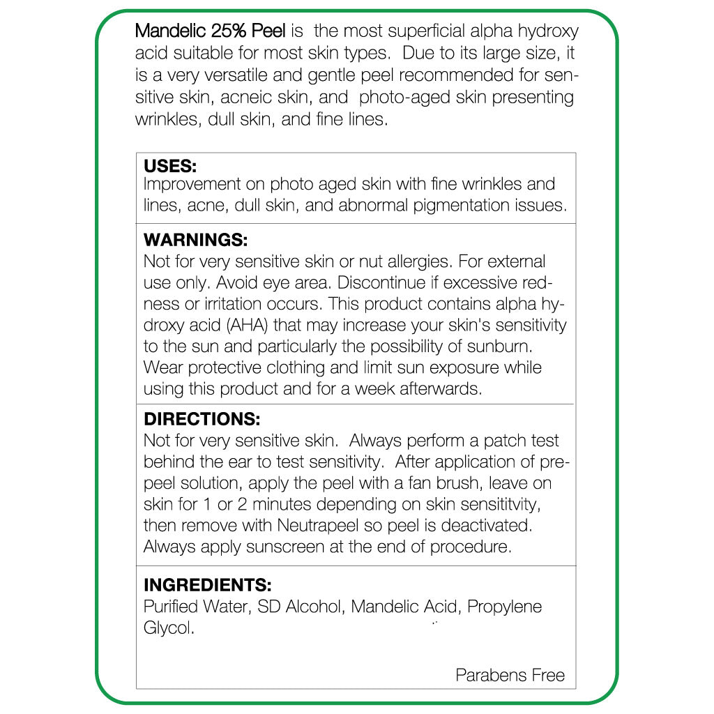 Mandelic 25% Peel 2oz - Nova Skin Medidermik