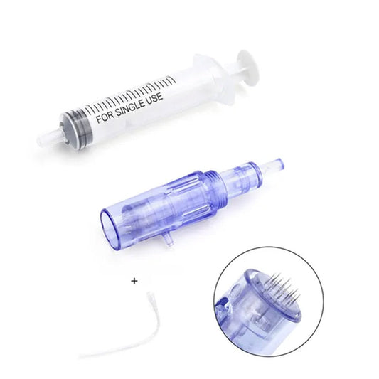 Combo-MicroNeedle Cartridge + Syringes (12 prong) 10 pack