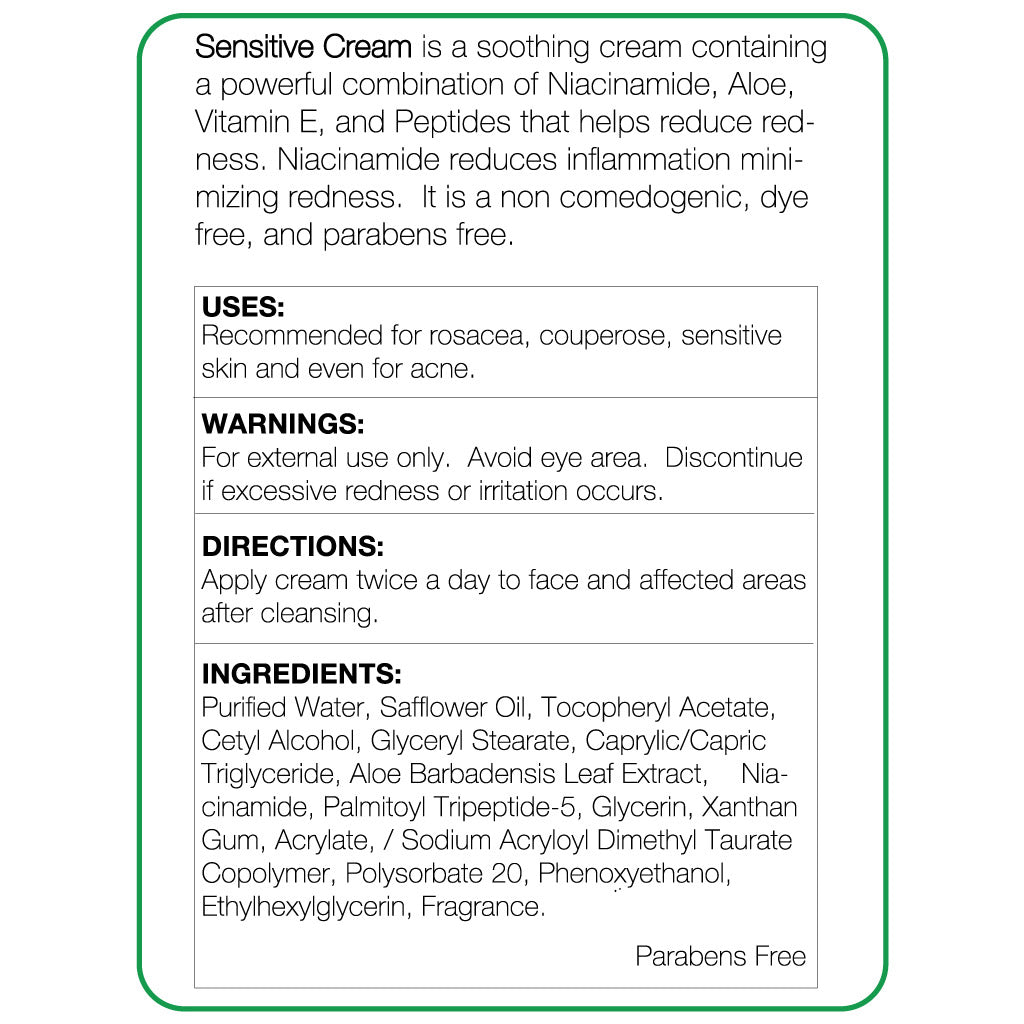 Sensitive Cream - Nova Skin Medidermik