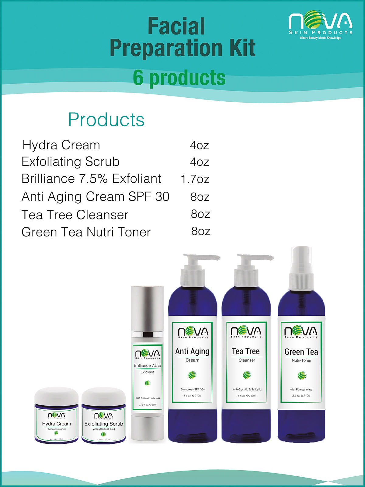 Facial Preparation Kit 6 products