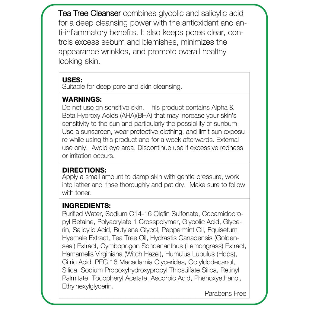 Tea Tree Cleanser 1.7oz - Nova Skin Medidermik