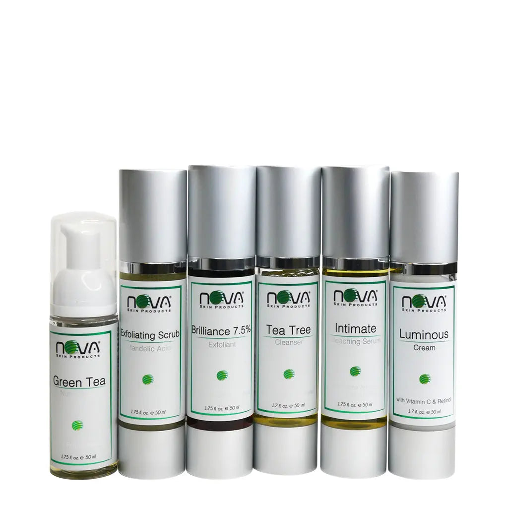 Set of Nova skin care products on a white background